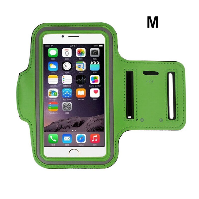 Funda de teléfono con banda para el brazo para correr, 5-7 pulgadas, para iPhone 12, 11 Pro, Max, X, XR, 6, 7, 8 Plus, Samsung S20 Plus, Note 20, A51, A50: M Green