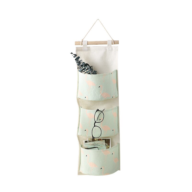 UTMACH 3 Pièces Sac De Rangement Mural avec 3 Poches Rangement Suspendu Tissu Tissu De Lin Imperméable Organisateur Mural Rangement Sac pour Bureau, Maison, Bureau, RV