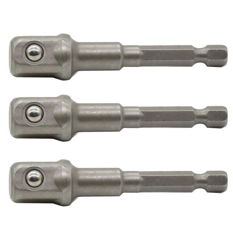 Unbrakonøgle drev el-borehul bore adapter sokkel udvidelse bit adapter sæt 1/4 3/8 1/2 skruetrækker værktøj