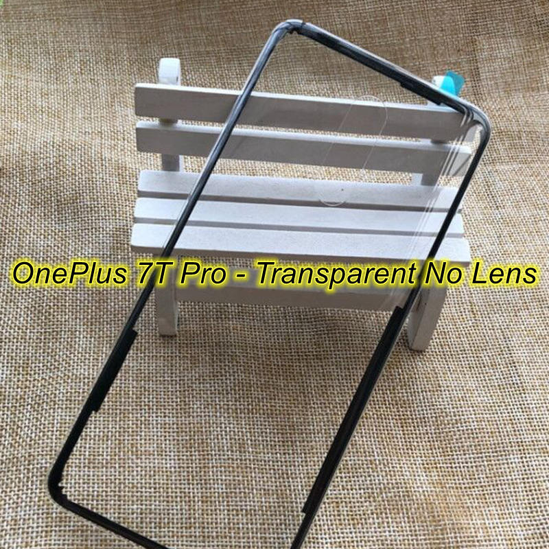 Clear Back Glass Cover Voor Oneplus 7 7T Pro Batterij Back Cover Rear Behuizing Deur Case Vervanging Voor Oneplus 7T Batterij Cover: 7TPro-Transparent