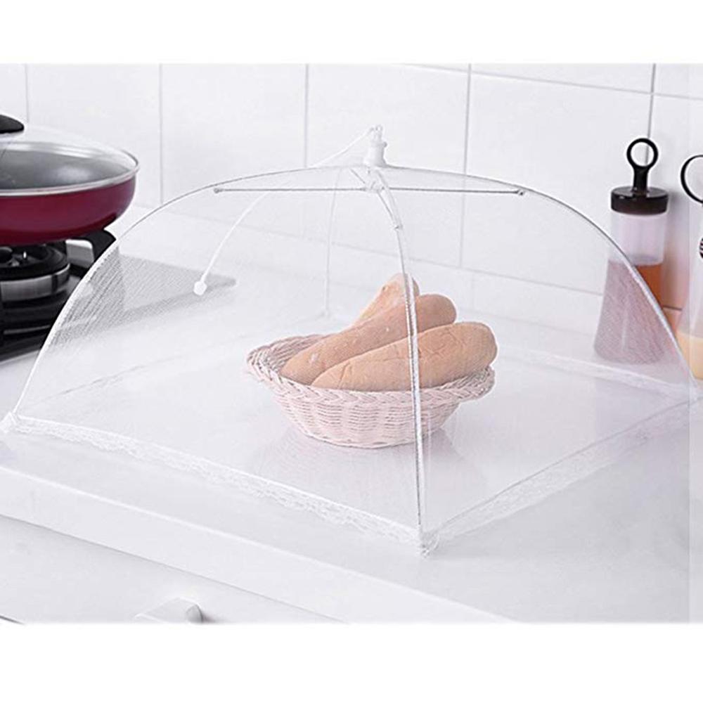 12-18 pulgadas plegable hogar sombrilla para comida Malla lavable comida tapa Picnic de barbacoa red antimoscas y mosquitos utensilios de cocina
