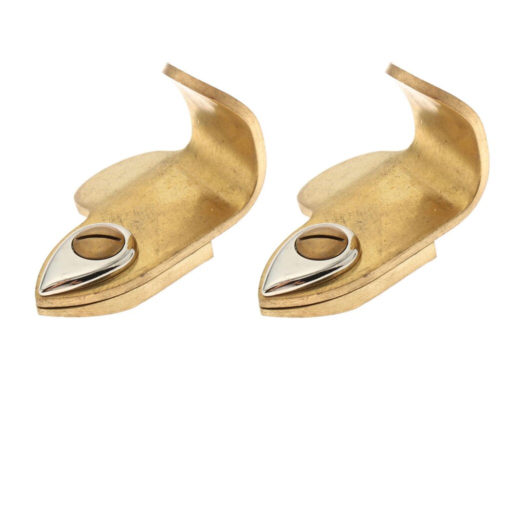 Piezas de gancho de pulgar de saxofón Alto/Soprano/Tenor, piezas de bricolaje doradas, 2 piezas