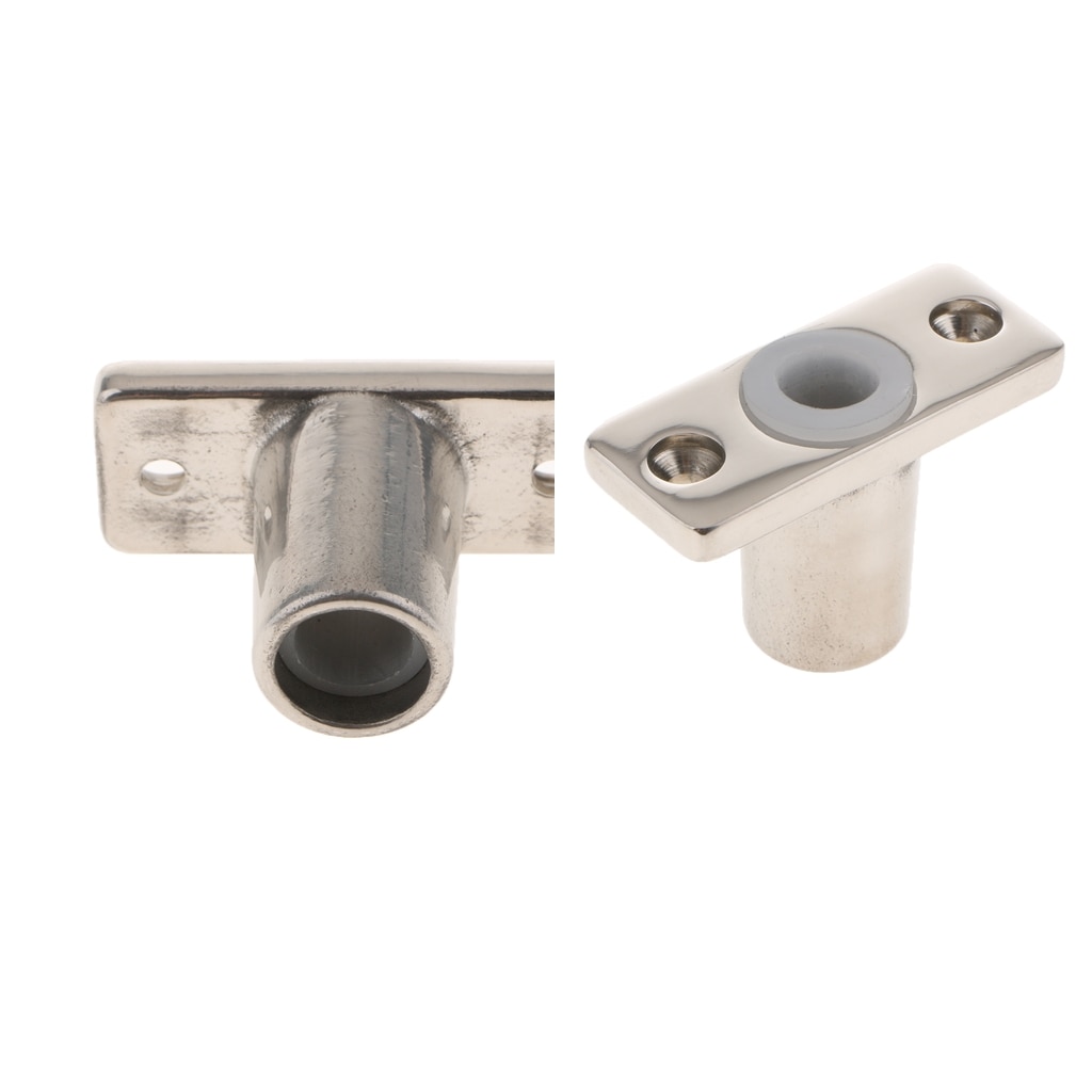 2 Packs 316 Stainless Steel Rowlock / Oarlock Sockets Flush Mount for Boat Polished Surface Finish