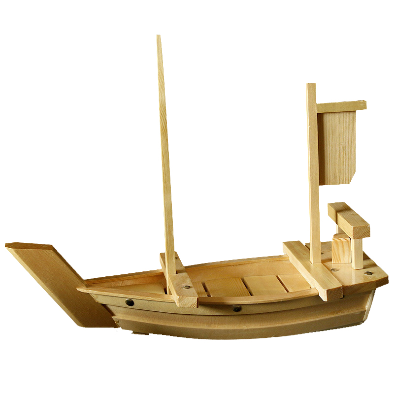 Houten Sushi Boot Dienblad, 20 inch Sushi Plaat voor Restaurant of Thuis Serveren Boot Plaat (50cm/20 inch