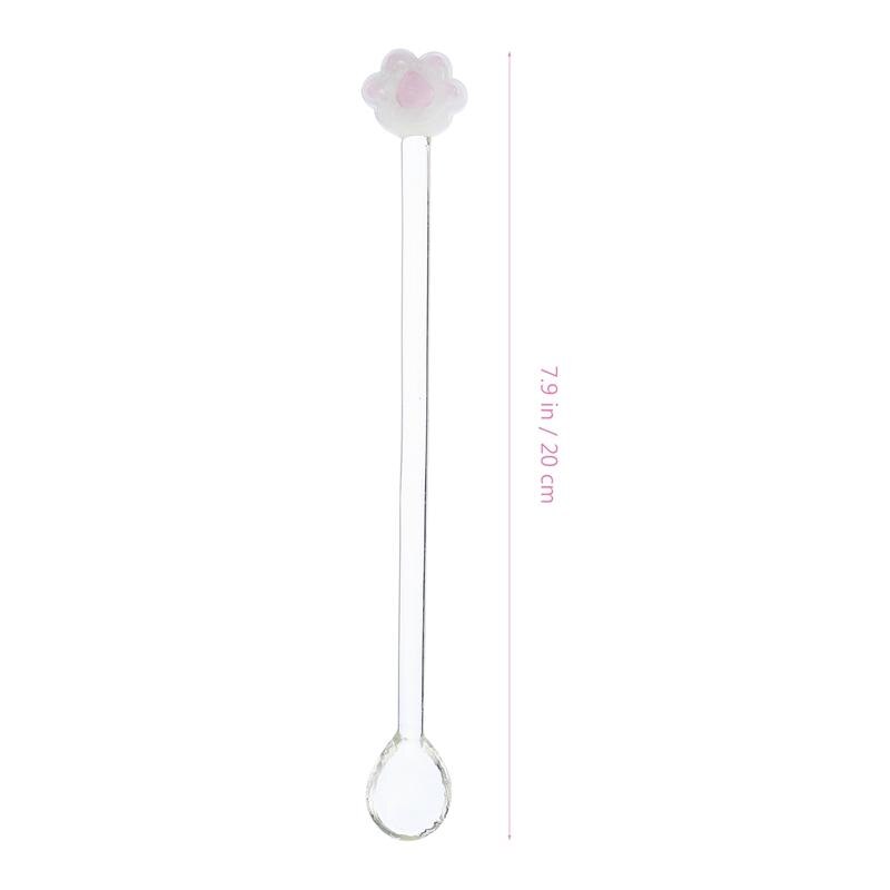 1 Set Glazen Roerstokje En Lepel Kat Poot Cocktail Stok Cocktail Bar Wijn Roeren Stick Mix Lepel Bar Swizzle stok