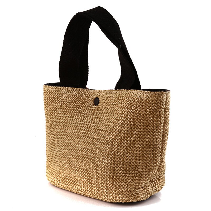 Summer Beach Straw Shoulder Messenger Bag Women Bohemian Woven Rattan Bucket Shoulder Handbag Handmade Crossbody Bags For Women