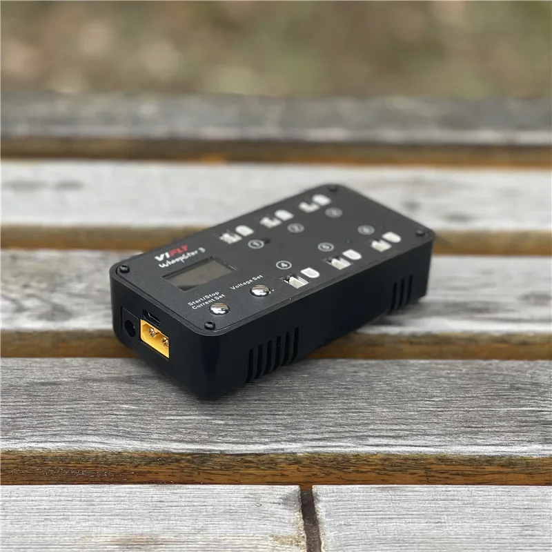 VIFLY WhoopStor 3 V3 6 poorten 1S LIPO batterijlader ontlader: Black