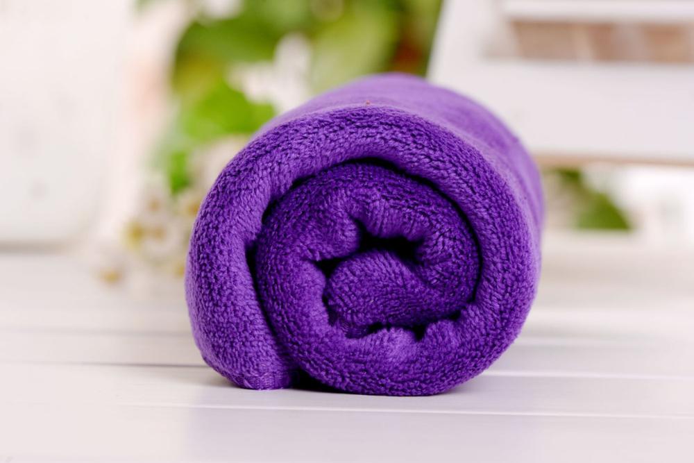 Mikrofiberhåndkle badehåndkle husholdningshåndkle hotellhåndkle frisørhåndkle bilvask håndkle multifunksjonelt håndkle: Lilla