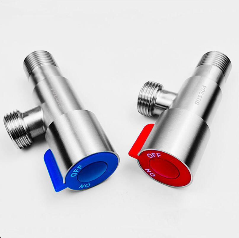 SUS304 Stainless Steel Full Copper Valve Core Triangle Valve Valve Water Heater Kitchen Bathroom Toilet Angle Valve