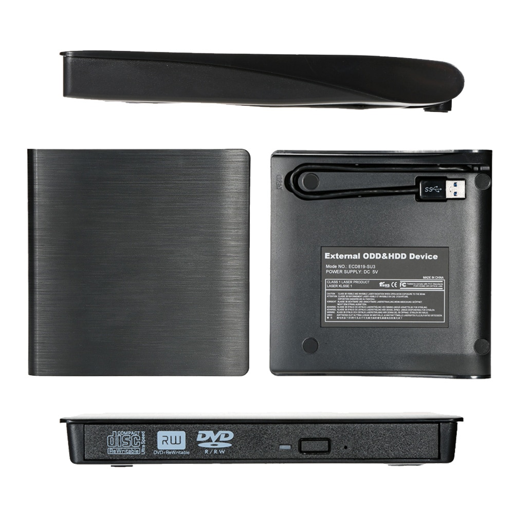 Erittäin ohut kannettava dvd-soitin kotelo usb 3.0 sata 9.5mm ulkoinen optinen levyasema kotelo kannettavalle tietokoneelle