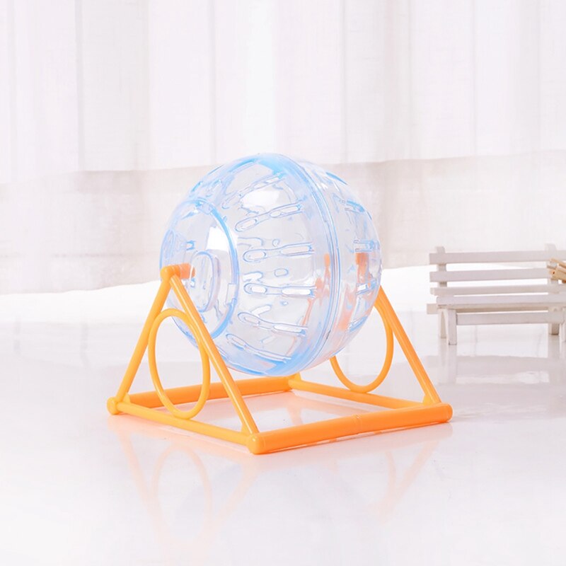Hamster Ball Plastic Silent Hamster Running Ball Animal Exercise Ball with Stand Pet Interactive Toys Small Animal Training Toys