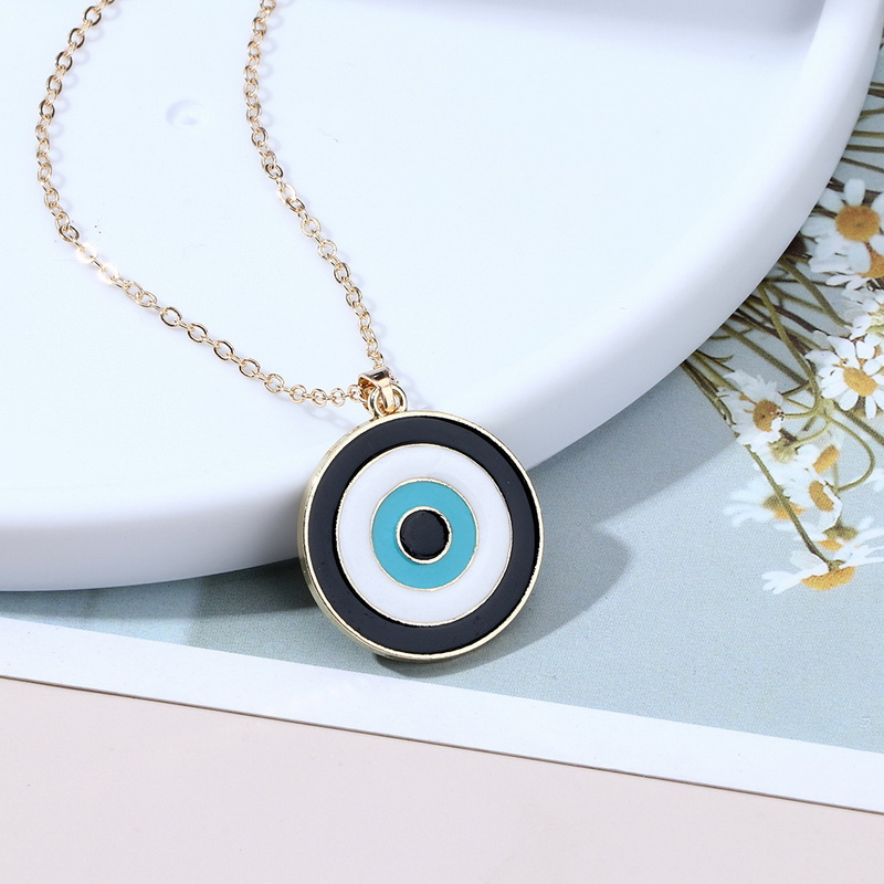 Simple Turkish Evil Eye Pendant Necklace For Women Colorful Enamel Lucky Eyes Choker Necklace Jewelry Trendy Clavicle Chain: Style 5