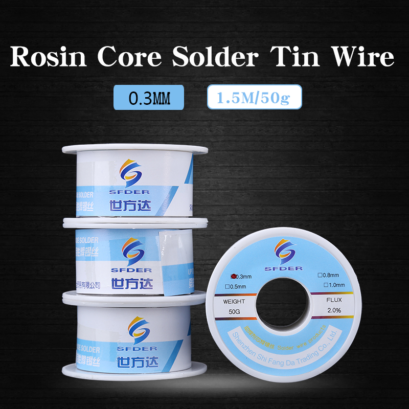 50G Rosin Core Soldeer 0.3Mm 0.5Mm 0.8Mm 1.0Mm Soldeertin Draad Roll Bga Lassen rework Gereedschap