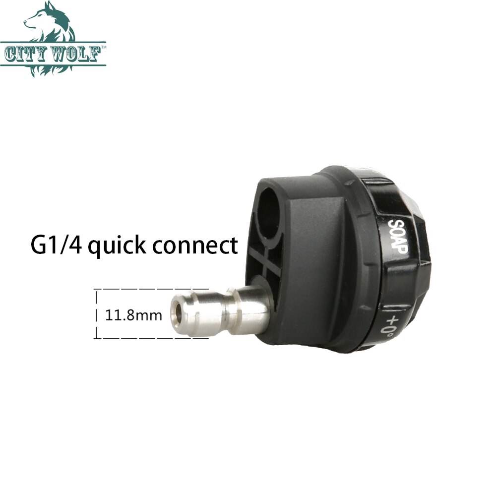 high pressure washer nozzle 6 in 1 multifunction 4000psi G1/4 quick connector nozzle city wolf car cleaning accessory