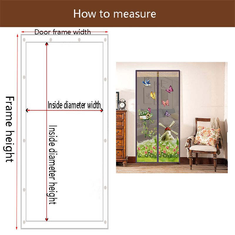 Deur Gordijn Magnetische Gordijnen Handsfree Mesh Anti Mosquito Insect Fly Bug Gordijnen Netto Automatische Sluiten Deur Screen Keuken