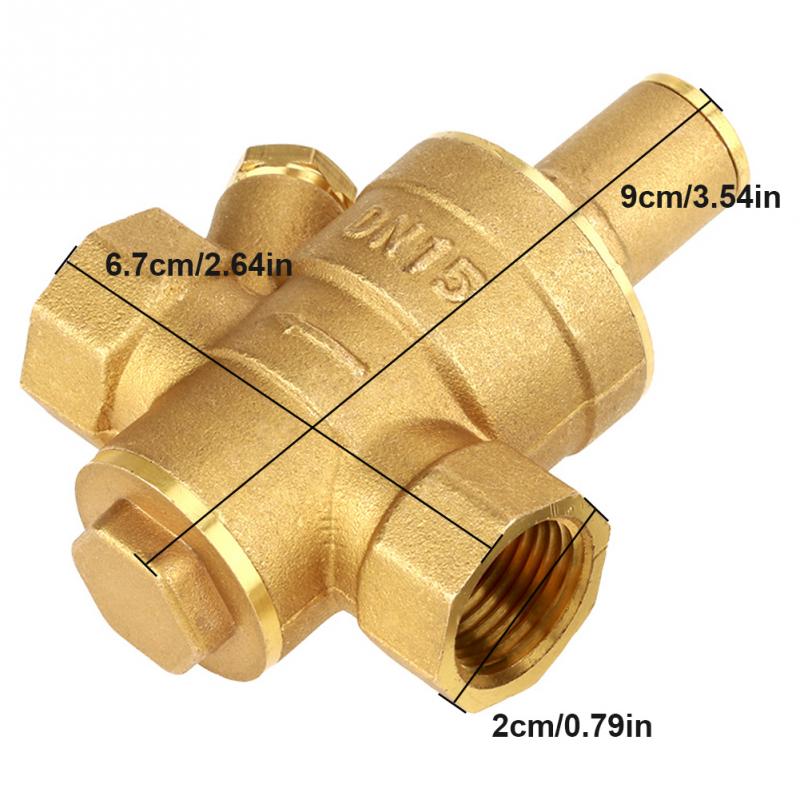 Water Pressure Regulator N15 Brass Water Pressure Reducer Adjustable Water Pressure Regulator Reducer With Gauge Meter
