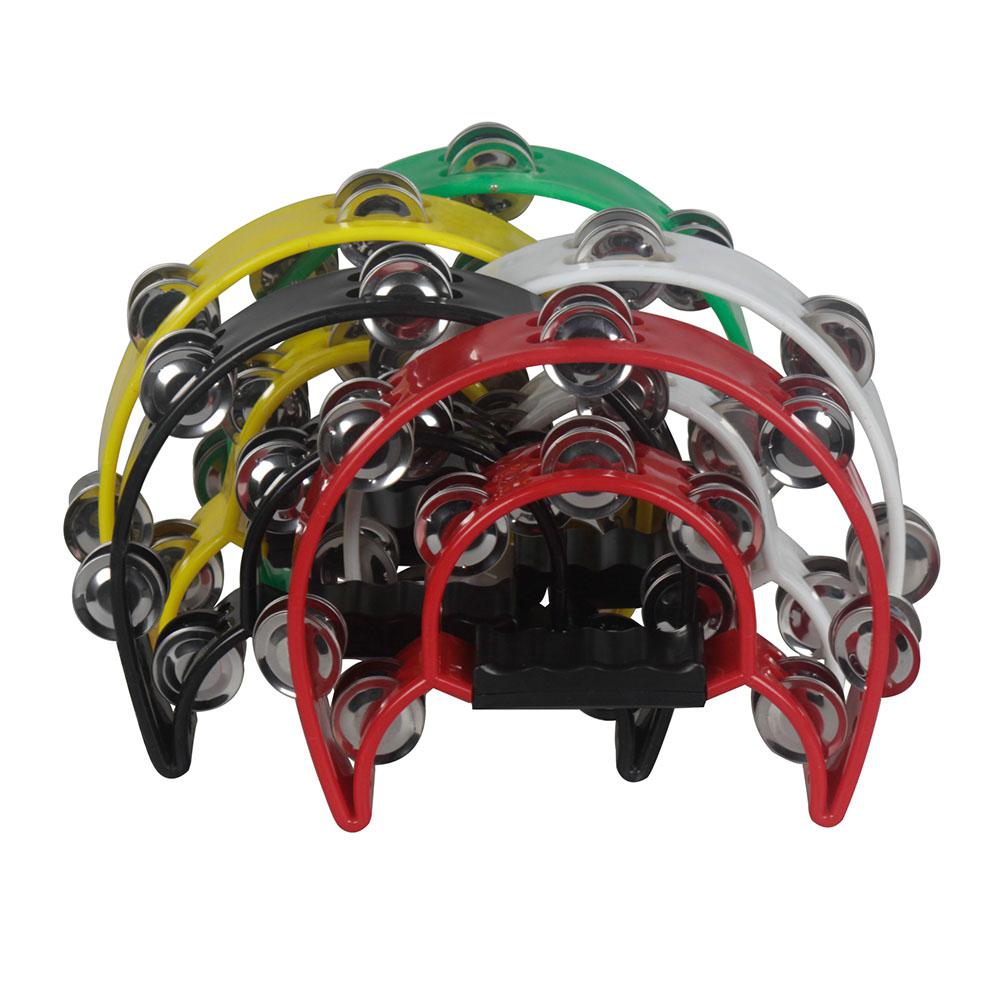 Musicale Tamburello Campanella con Doppia Fila di Metallo jingle Percussione Tamburo Regalo Del Partito Strumenti A Percussione