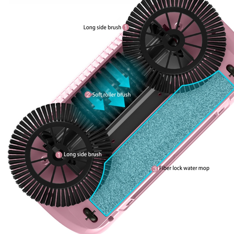 Factory direct hand push sweeper household broom dustpan mop all-in-one mop sweeper without dead corner cleaning mop