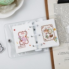 Loose Leaf Transparent Ring Binder Cover Binder Case Binder Loose Leaf Bag Light Weight Study Protect School Economic