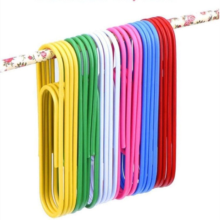 Clip de papel grande de color de 100mm, clip de papel recubierto de metal