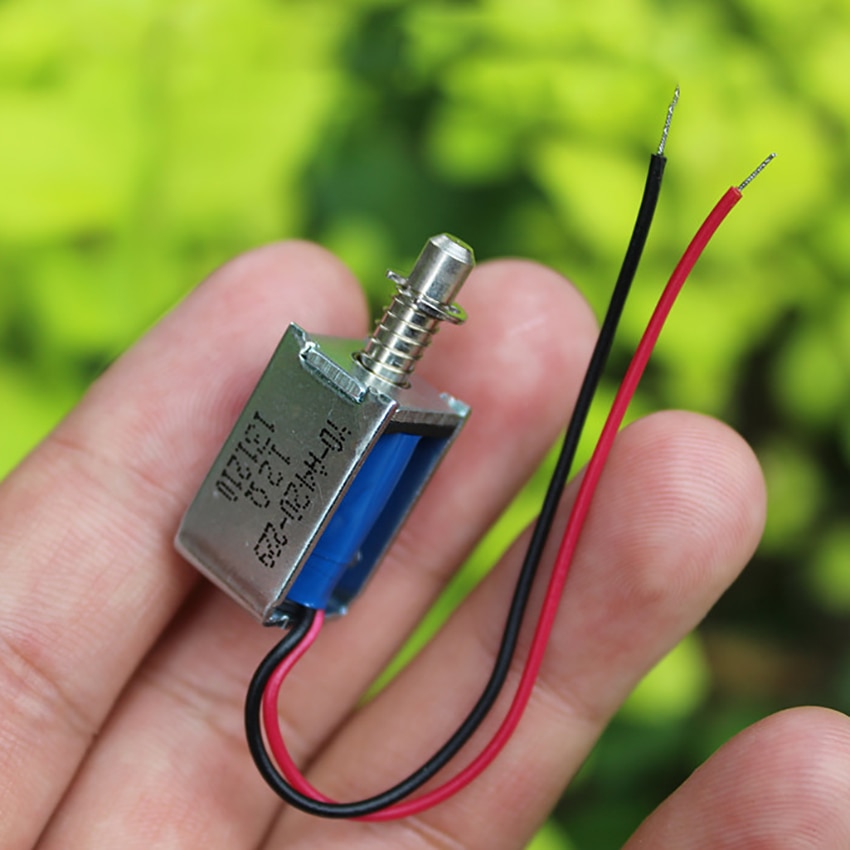 Push-pull-typ öppen ram solenoid mikrosolenoid elektromagnet , 3.7v 5v 6v,  järnkärna är inte fixerad, axeldiameter 4mm
