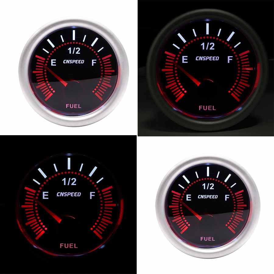 2 52 ミリメートル赤色 Led 車ポインター燃料レベルメーター E 1 2 F 煙画面自動車ガソリンメーター Grandado