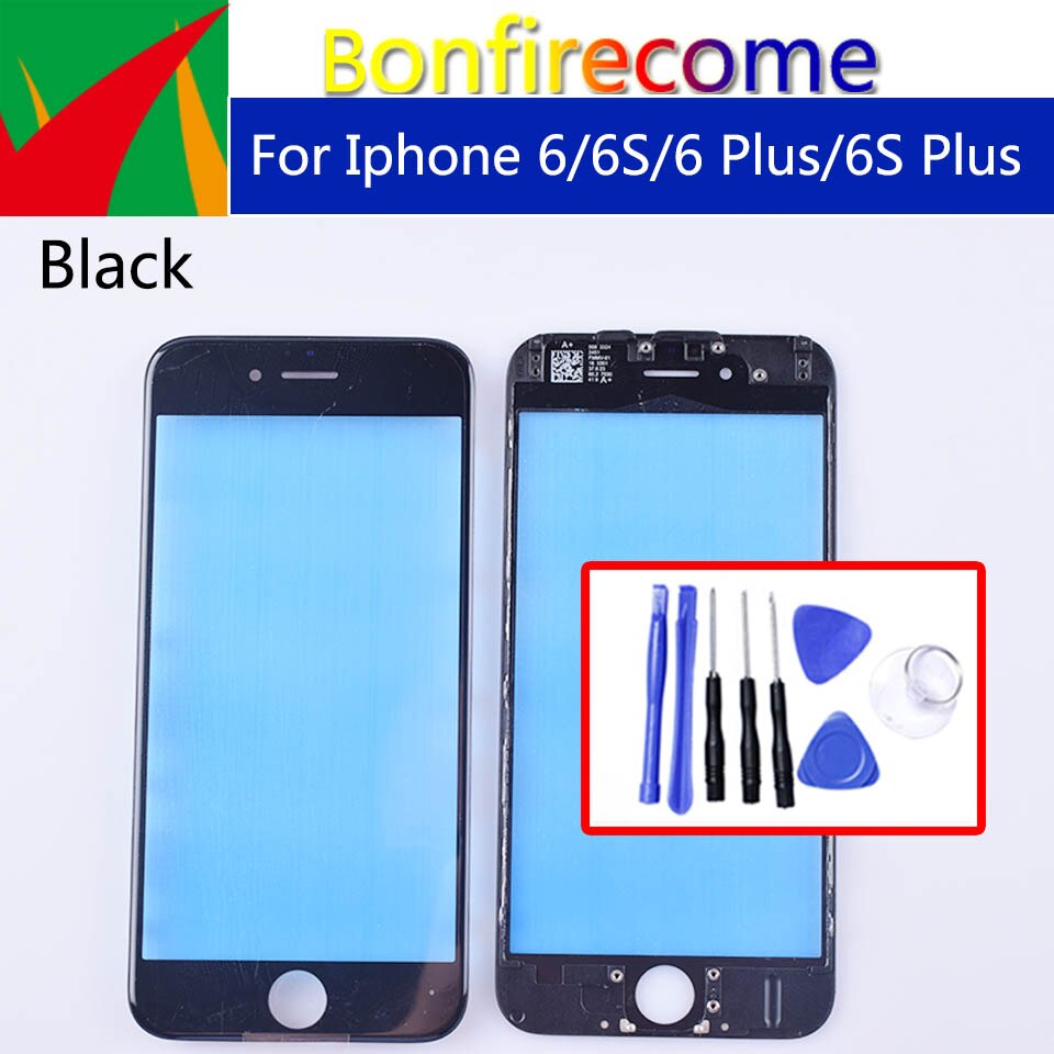 Voor Iphone-6/6 S/6 Plus/6 S Plus Lcd Front Touch Screen Glas Outer Lens Vervanging met Frame En Oca Compleet