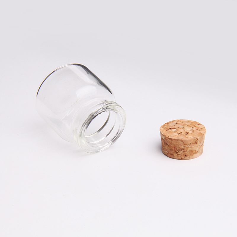 Tapón de corcho para botellas de vidrio de 30x30mm, 12 Uds., 10ml, frascos de vidrio transparente, viales, contenedor de almacenamiento transparente para decoración del hogar, artesanía