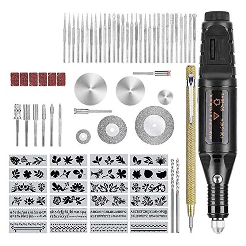 -78 PCs Electric Engraving Tool Kit, Engraver with Scriber Etcher, Adjustable Speed DIY Etching Pen