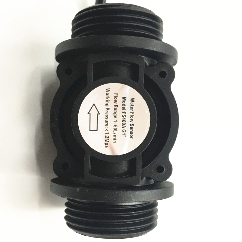 3.5-24Vdc FS400A G1&quot;Rate 1~60 L/Min Water Plastic Hall Flow Sensor Meter Liquid Measurement