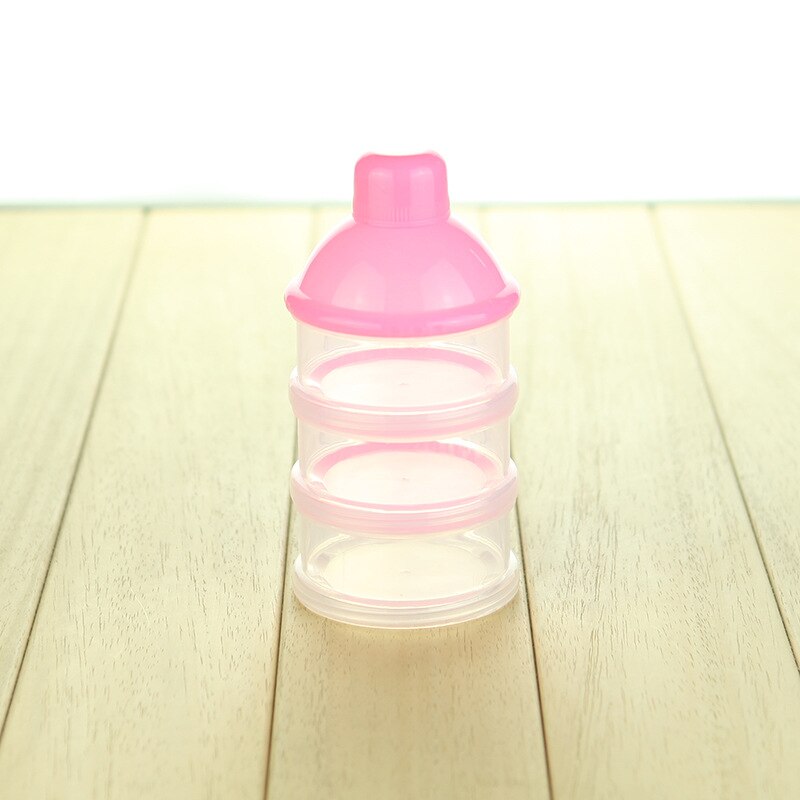 3/4/5 layers Baby Feeding Box Milk Powder Formula Dispenser Feeding Food Container Storage Bottle Toxic-free for Infant Kids: 3 layer pink