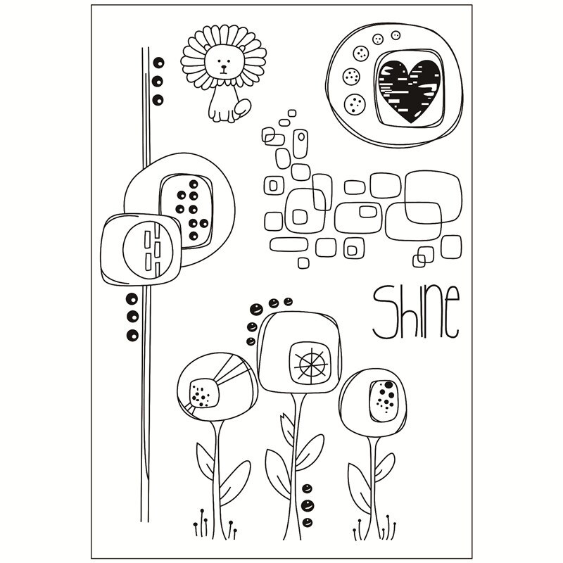 11x16weird Transparent Silicone Rubber Stamp Sheet Cling Scrapbooking DIY Cute Pattern Photo Album PaperCard Decor figure Stamp: Purple