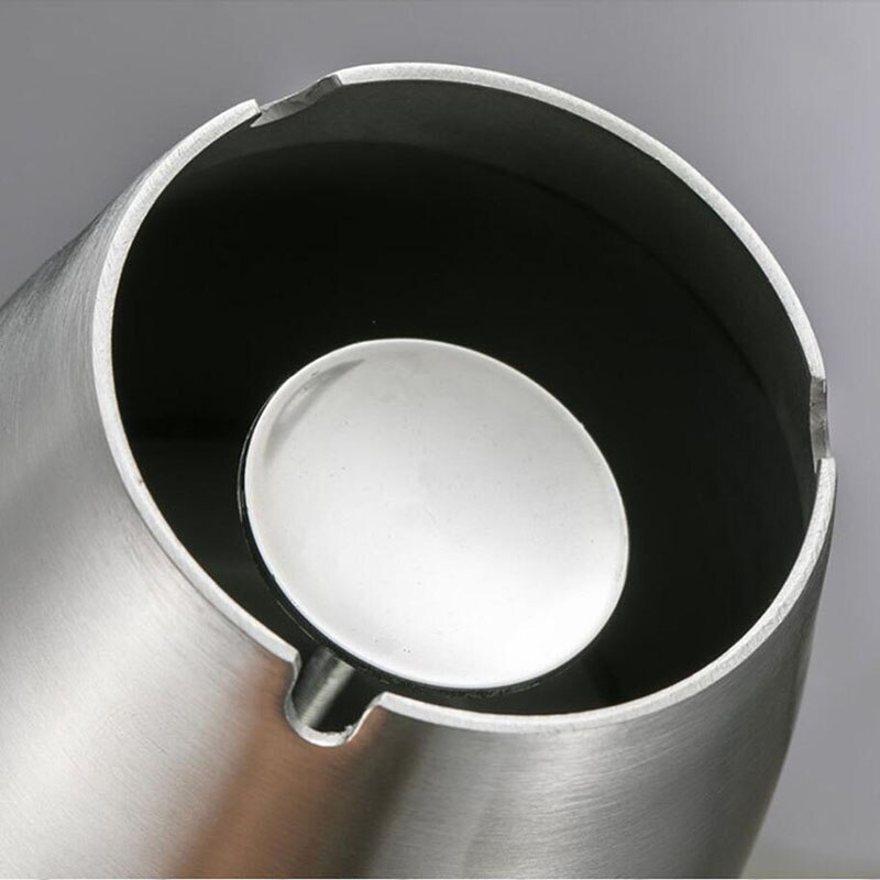 Zilver Rvs Telescopische Roterende Asbak Creatieve Bar Ktv Asbak Draagbare Winddicht Asbak