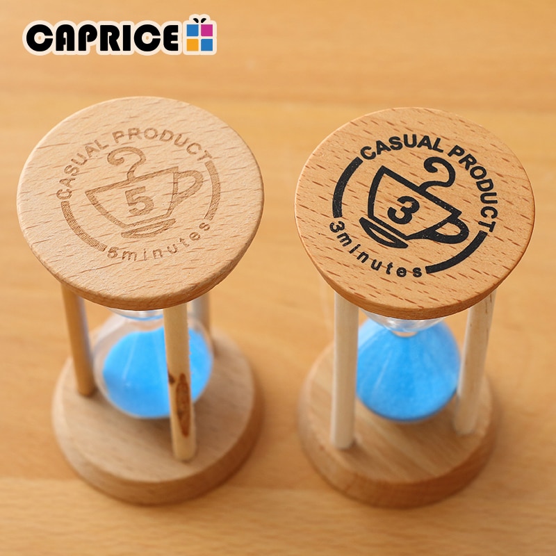 Home Decoratie Accessoires Zandloper 3 Minuten Zand Klok Horloge Glas Hout Mini 5 Minuut Douche Timer Trouwbedankjes SL-MZYX