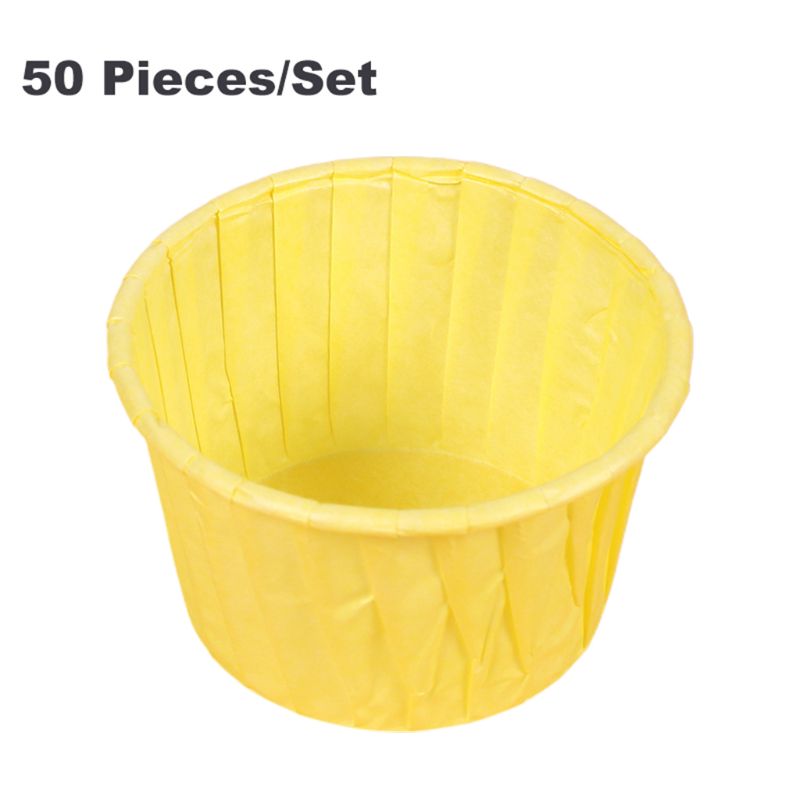 50pcs Muffin Cupcake Paper Cup Oilproof Cupcake Liner Baking Cup Tray Case X6HC: G