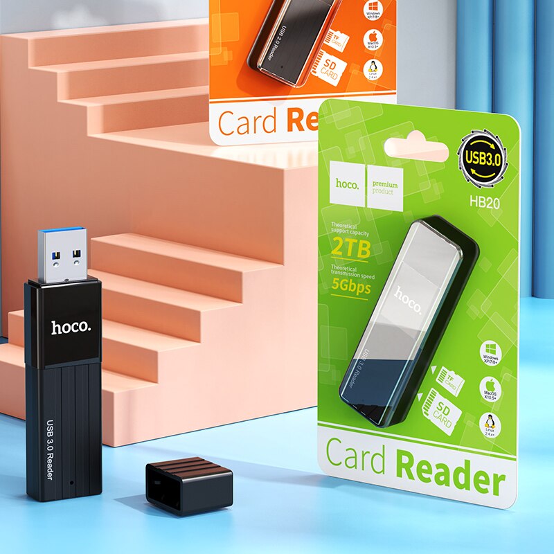 HOCO 2in1 Card Reader USB 3.0 2.0 SD Micro SD/TF Card Memory Reader Multi-card USB Writer Adapter Flash Drive Laptop Accessories