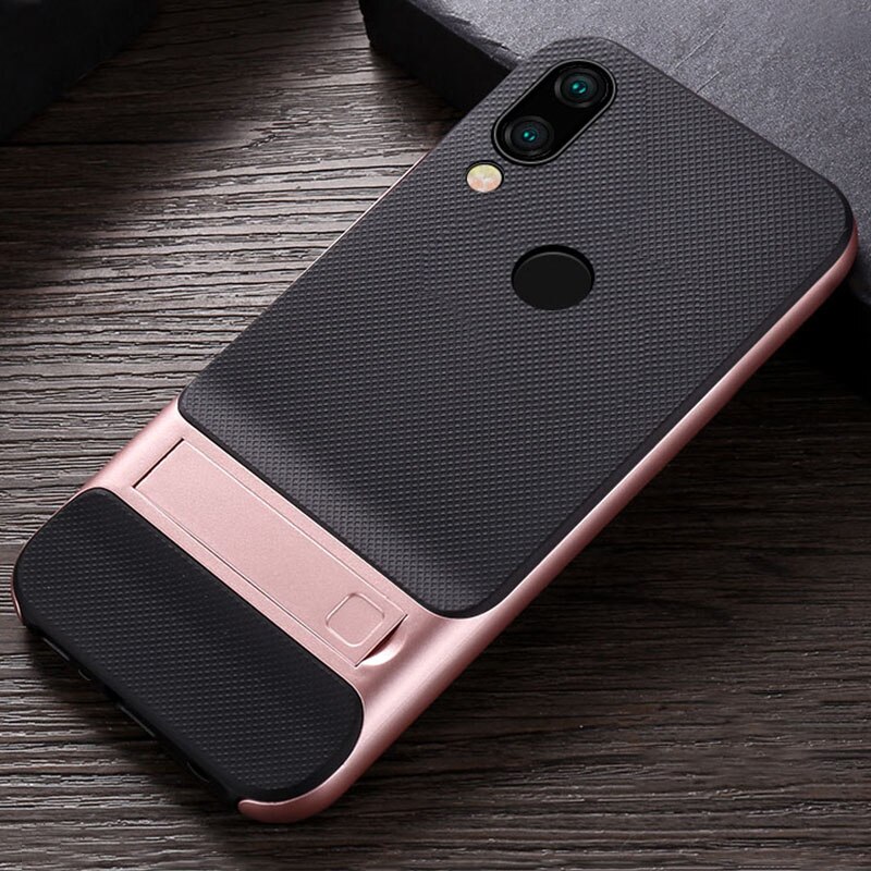 praktisch fallen für Xiaomi Redmi Hinweis 7/Hinweis7 Profi fallen Abdeckung 3D Stehen Halfter Silikon 360 Schutzhülle Redmi Hinweis7Profi 7Profi Rügestochen: Redmi Hinweis 7 Profi / Royce Rose Gold