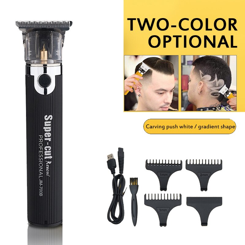 Oplaadbare Tondeuse Kapper Tondeuse Oplaadbare Elektrische Tondeuse Kapperszaak Draadloze T-Blade Kaalhoofdige Outliner Mannen: 07 USB