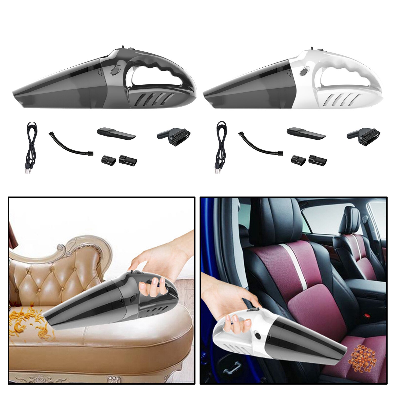 Portable Vacuum Cleaner Car Duster Machine USB Wet/Dry for Home Office