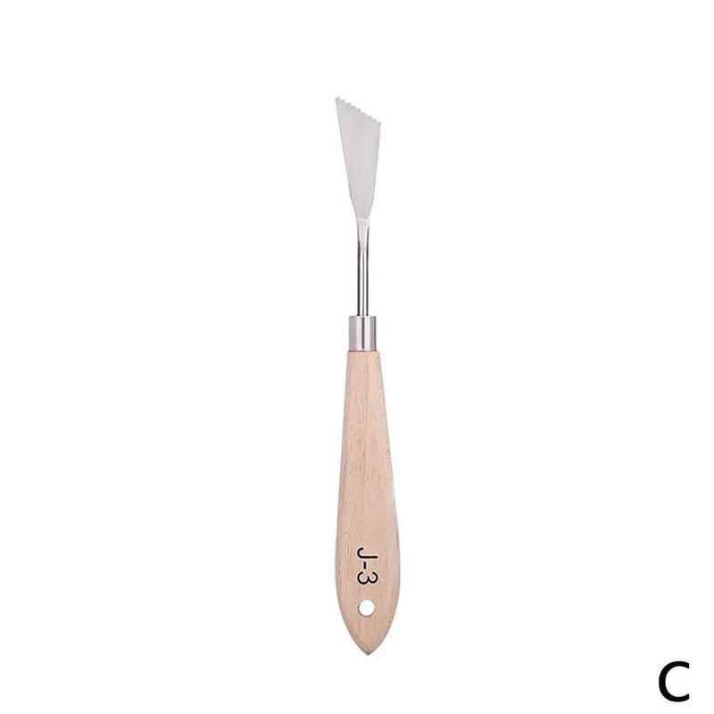 1Pcs Professionele Staal Olieverf Paletmes Verf Spatel Palet Tool Mengen Schraper Art Tool: C