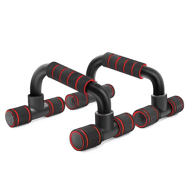 Barra de realce para Fitness, soportes para flexiones para culturismo, entrenamiento de músculos del pecho, gimnasio en casa, equipo de ejercicio de agarre, 2 uds.: Red