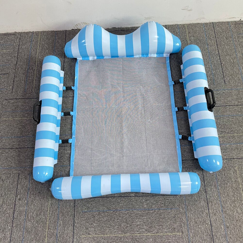 Summer Water Hammock Swimming Pool Beach Water Hammock PVC Air Mattress Lounger Floating Sleeping Cushion Inflatable Air Bed