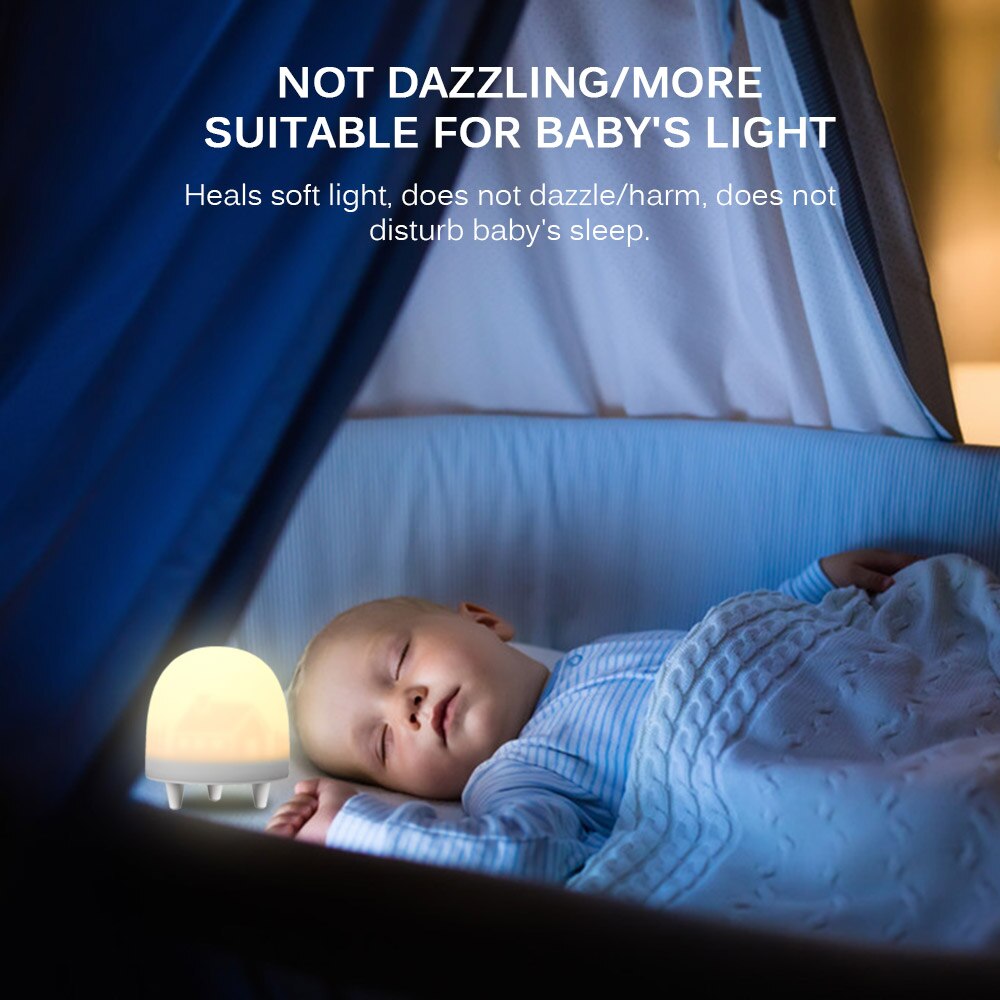 klopfen Lampe Mini Drei Licht Modi Wiederaufladbare Tragbare klopfen Licht Nachtlicht Für Baby Zimmer Dekoration Nachtlicht für Baby pflege