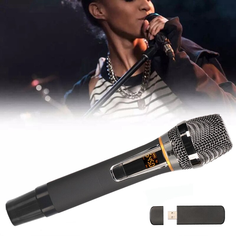 Wireless USB Microphone Handheld Sing Recording Portable Dynamic Microphone for Meeting Speech
