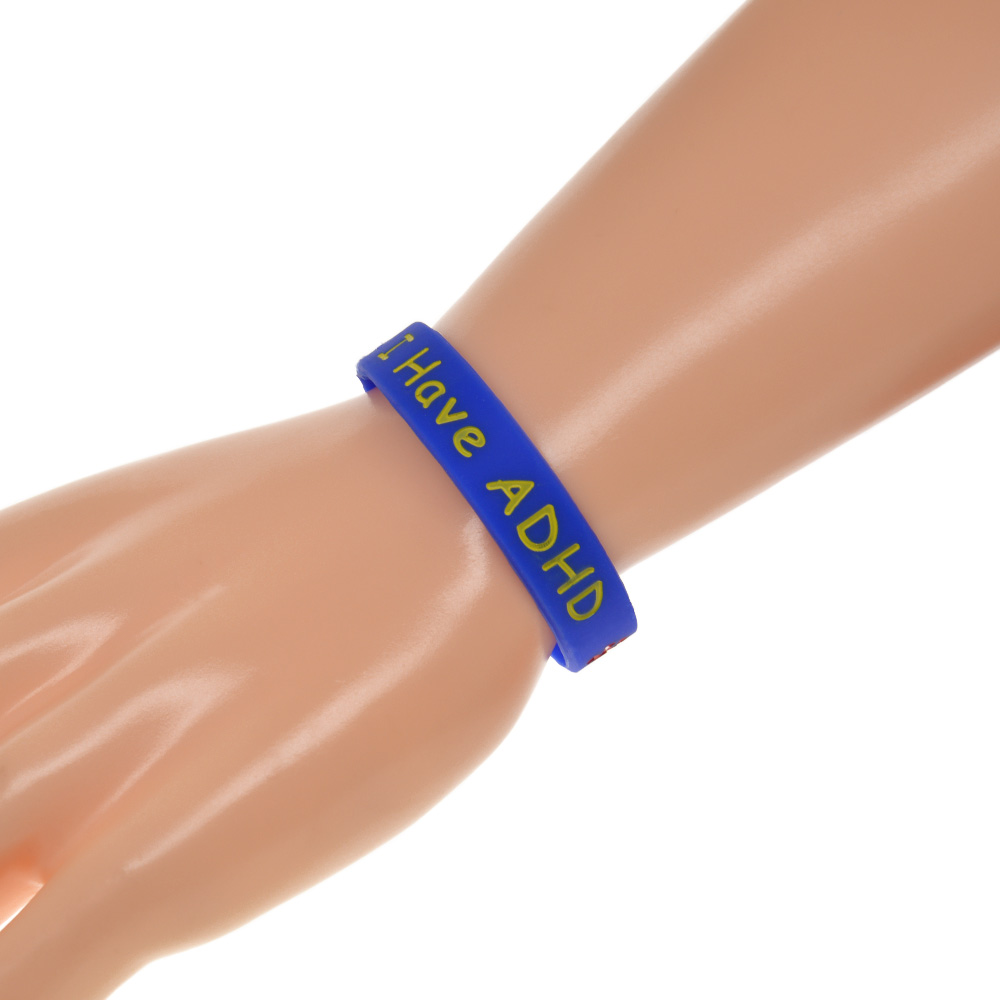 Pulsera de silicona I have TDAH para niños, brazalete Multicolor con logotipo de rompecabezas, 50 piezas