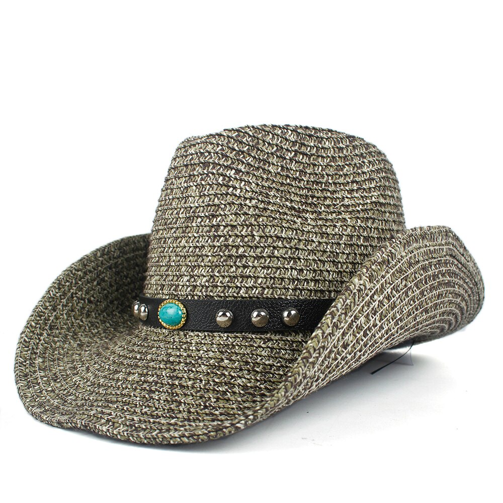 EOZY Suède Cowboyhoed Cattleman Western Style voor dames en heren afneembare hoed vintage suède hoed country muziek festival hoed lichte regenbescherming, wit, 56-58