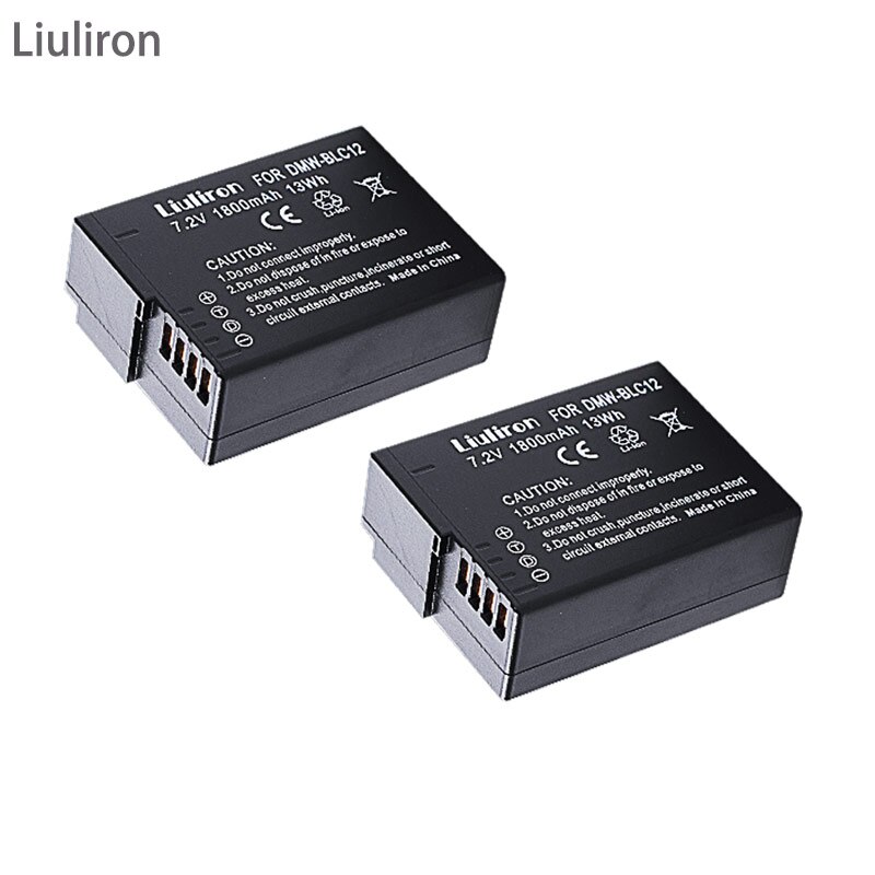 Bateria DMW-BLC12 BLC12E BLC12PP Dmw BLC12 Batterijen + Dual Charger Voor Panasonic Lumix FZ1000,FZ200,FZ300, g5, G6,G7,GH2,DMC-GX8: 2battery