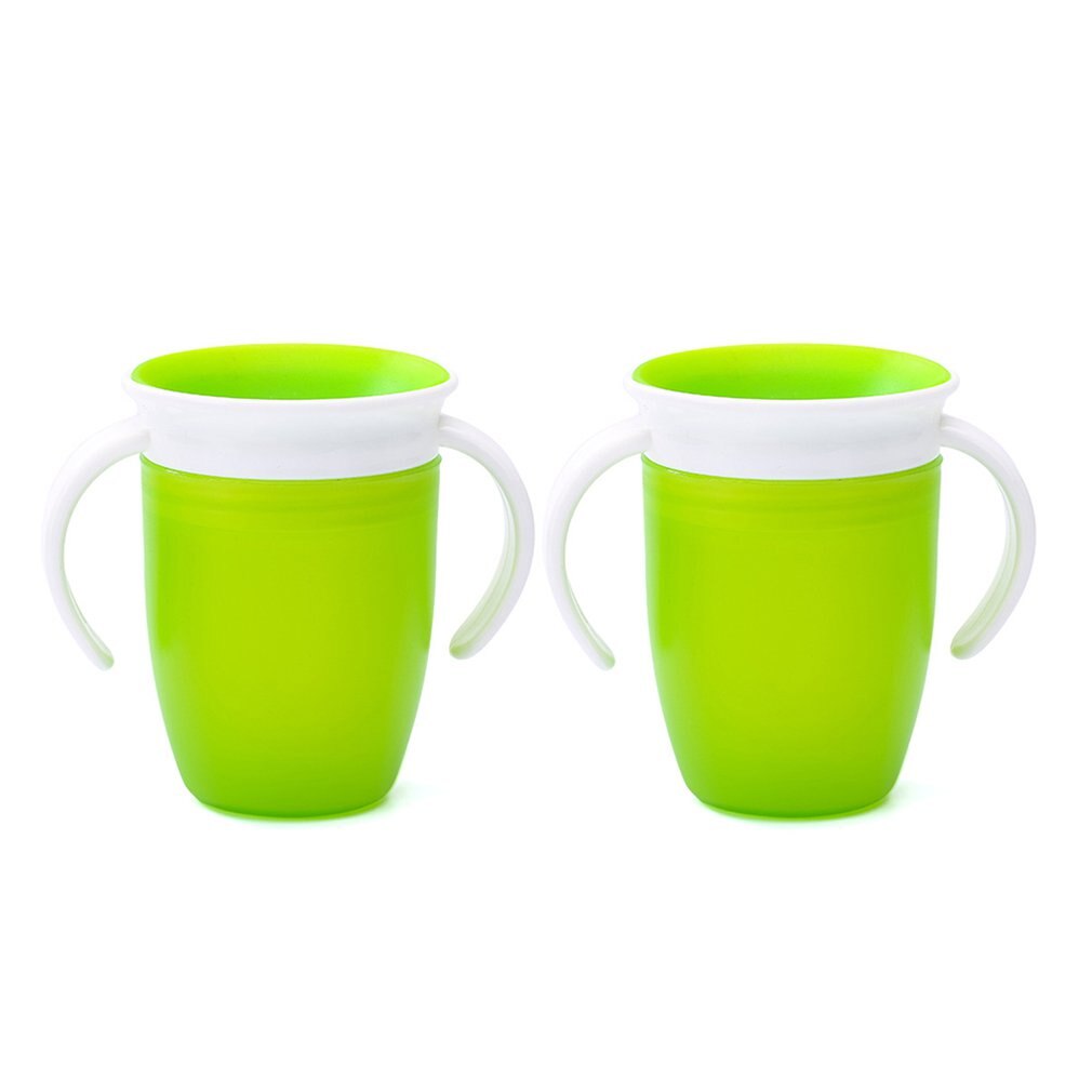 2pcs 360 Degrees Can Be Rotated Magic Cup Baby Learning Drinking Cup ...