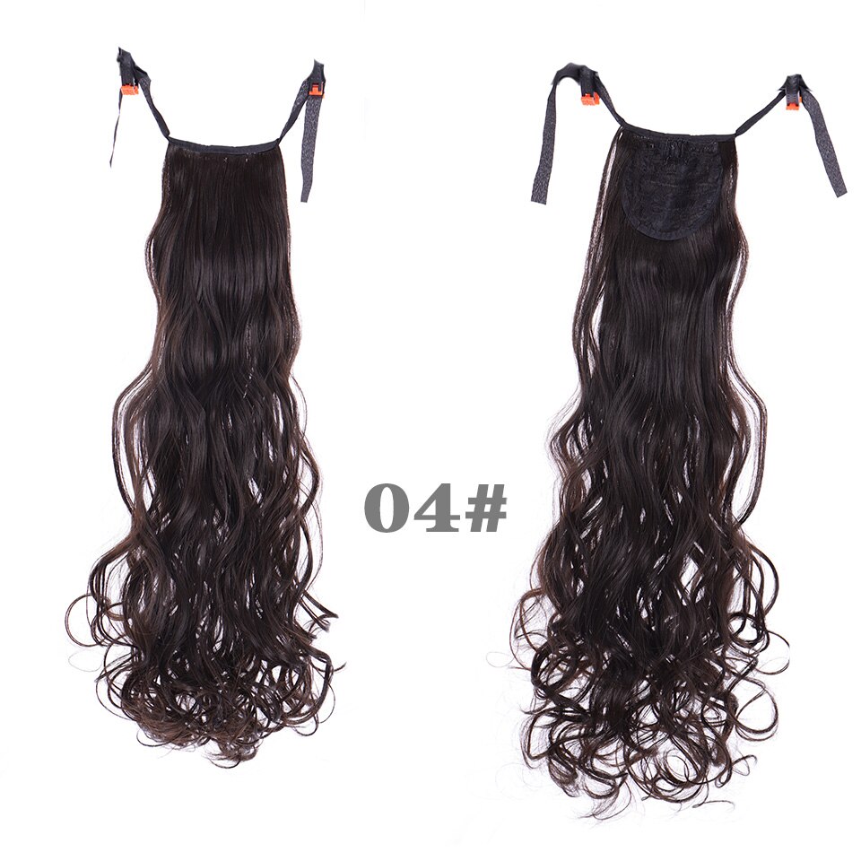 Lupu Fabricage Hittebestendige Bruin Rood Natuurlijke Wrap Rond In Haar Staart Valse Haar Synthetisch Haar: 4/27HL