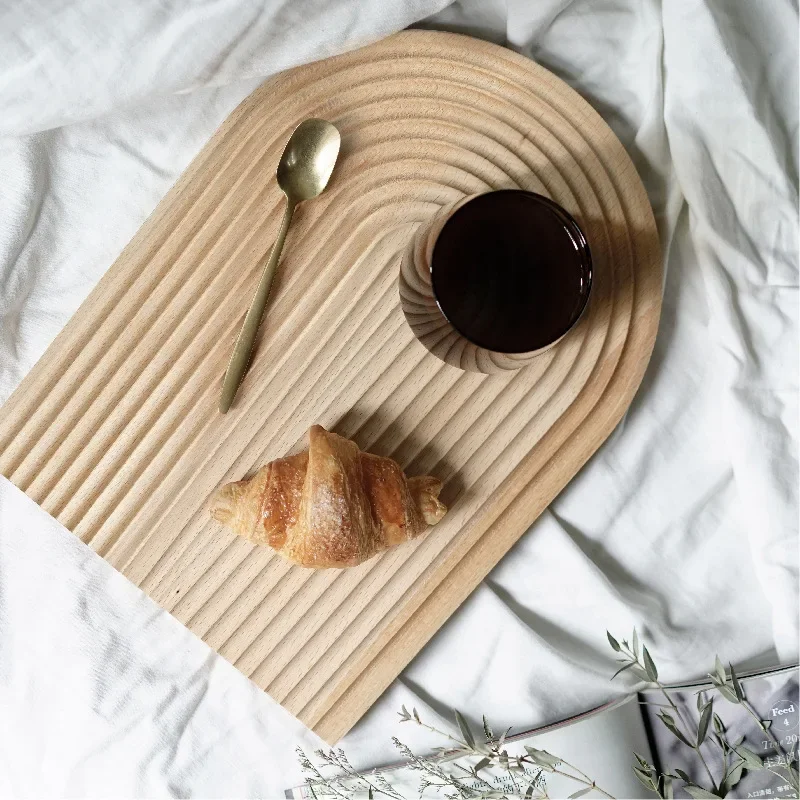 nordisch stil Buche Holz Hacken Block Brot Nachtisch Tablett Nicht-Unterhose Schneiden Bord Lagerung Organizer Küche Werkzeug Für Kuchen: verrotten